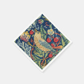 ウィリアム・モリス - イチゴ泥棒 スタンダードカクテルナプキン (角)