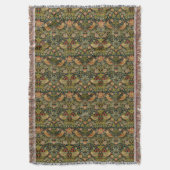 ウィリアム・モリス：イチゴ泥棒 スローブランケット (正面縦)