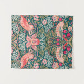 ウィリアム・モリス イチゴ泥棒 ピンク 壁掛けタペストリー タペストリー (正面(横))