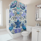 ウィリアム・モリス・イチゴ泥棒 – 反転 シャワーカーテン (インサイチュ)