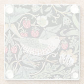 ウィリアム・モリス・イチゴ泥棒Iブラックバード ガラスコースター (裏面)