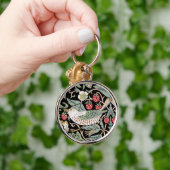 ウィリアム・モリス・イチゴ泥棒Iブラックバード キーホルダー (手)