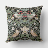 ウィリアム・モリス・イチゴ泥棒Iブラックバード クッション (裏面)