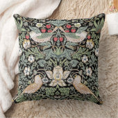 ウィリアム・モリス・イチゴ泥棒Iブラックバード クッション (ブランケット)