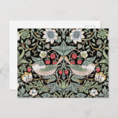 ウィリアム・モリス・イチゴ泥棒Iブラックバード ポストカード (正面/裏面)