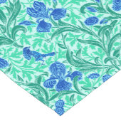 ウィリアム·モリス·イリーセス、コバルト·ブルー、アクア、ティール（緑がかった色） ショートテーブルランナー (コーナー)