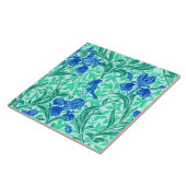 ウィリアム·モリス·イリーセス、コバルト·ブルー、アクア、ティール（緑がかった色） タイル (側面)