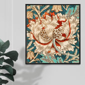 ウィリアム・モリス・インスパイアハニーサックル・フローラ繊維 フォトプリント           