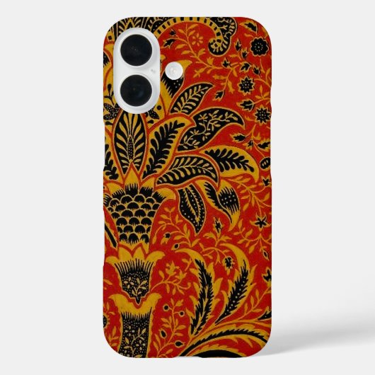 ウィリアム・モリス インド赤花柄ビンテージクラシック Case-Mate iPhoneケース (裏面)