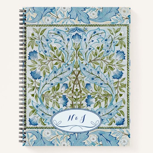ウィリアム・モリス&ウィルヘルミナスタイルプリント ノートブック (正面)