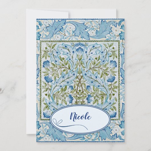 ウィリアム・モリス&ウィルヘルミナスタイルプリント 招待状 (正面)