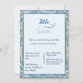 ウィリアム・モリス&ウィルヘルミナスタイルプリント 招待状 (裏面)