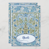 ウィリアム・モリス&ウィルヘルミナスタイルプリント 招待状 (正面/裏面)