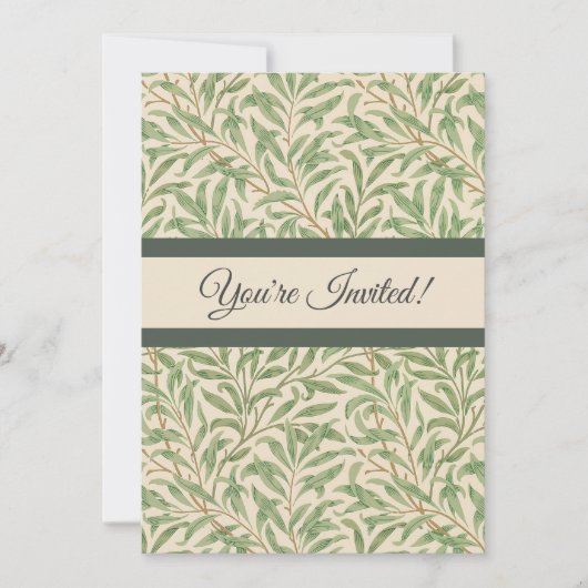 ウィリアム・モリス ウィロー・バウ・ガーデン・フラワーズ クラシック 招待状 (正面)