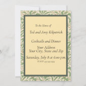 ウィリアム・モリス ウィロー・バウ・ガーデン・フラワーズ クラシック 招待状 (裏面)