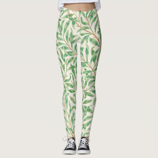 ウィリアム・モリス・ウィロー・バウ。ヴィンテージ緑 レギンス