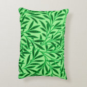 ウィリアム・モリス・ウィロー・パターン、ライト・ジェード・グリーン アクセントクッション (裏面(縦))