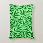 ウィリアム・モリス・ウィロー・パターン、ライト・ジェード・グリーン アクセントクッション (正面(垂直))