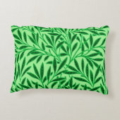 ウィリアム・モリス・ウィロー・パターン、ライト・ジェード・グリーン アクセントクッション (裏面)