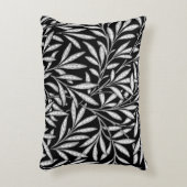 ウィリアム・モリス・ウィロー・パターン、白黒 アクセントクッション (正面(垂直))