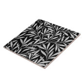 ウィリアム・モリス・ウィロー・パターン、白黒 タイル (側面)