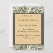 ウィリアム・モリス ウィンドラッシュ フラワー 花 クラシック 招待状 (裏面)