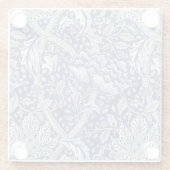 ウィリアム・モリス・ウィンドルシュ青フローラ花 ガラスコースター (裏面)