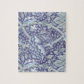 ウィリアム・モリス・ウィンドルシュ青フローラ花 ジグソーパズル (縦)