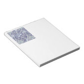 ウィリアム・モリス・ウィンドルシュ青フローラ花 ノートパッド (アングル)