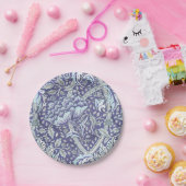 ウィリアム・モリス・ウィンドルシュ青フローラ花 ペーパープレート (パーティー)