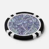 ウィリアム・モリス・ウィンドルシュ青フローラ花 ポーカーチップ (シングル)