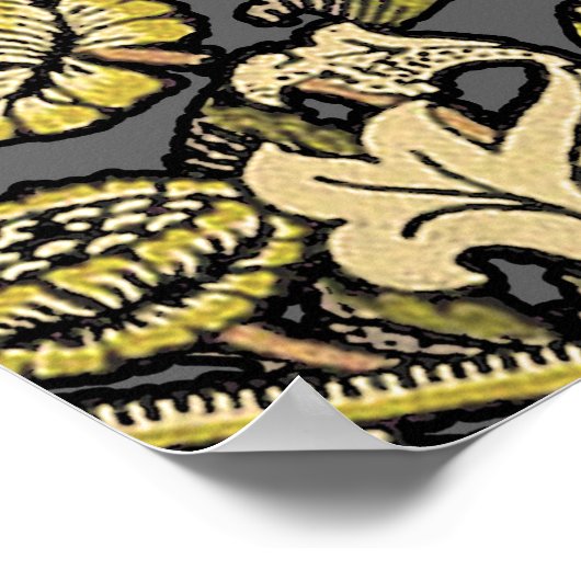 ウィリアム・モリス・ウェイ壁紙フローラ ポスター (角)