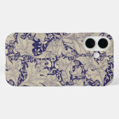 ウィリアム・モリス ウォールフラワーパターン アンティークブルー Case-Mate iPhoneケース (裏面 (横))