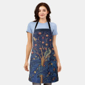ウィリアム・モリス・ウッドペッカータペストリー工芸品 エプロン (着用した状態)