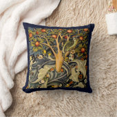 ウィリアム・モリス・ウッドペッカータペストリー工芸品 クッション (ブランケット)