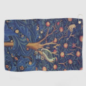 ウィリアム・モリス・ウッドペッカータペストリー工芸品 ゴルフタオル (横)