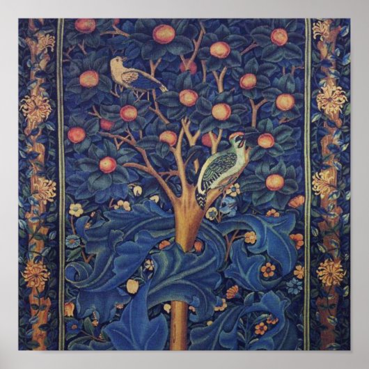 ウィリアム・モリス・ウッドペッカータペストリー工芸品 ポスター (正面)