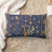 ウィリアム・モリス・ウッドペッカータペストリー工芸品 ランバークッション (ブランケット)