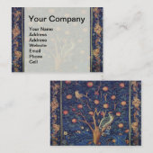 ウィリアム・モリス・ウッドペッカータペストリー工芸品 名刺 (正面/裏面)