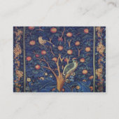 ウィリアム・モリス・ウッドペッカータペストリー工芸品 名刺 (裏面)