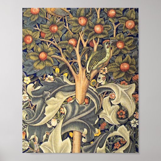 ウィリアム・モリス・ウッドペッカーパターン ポスター (正面)