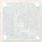 ウィリアム・モリス・ウッドランド・タペストリー・ラビット ガラスコースター (裏面)