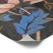 ウィリアム・モリス・エヴェンロード織フローラアート ポスター (角)