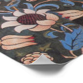 ウィリアム・モリス・エヴェンロード織フローラアート ポスター (角)