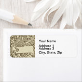 ウィリアム・モリス オウル フラワール ヴィンテージ デザイン ラベル (インサイチュ)