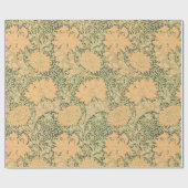 ウィリアム・モリス・オレンジ及びグリーン包装紙 ラッピングペーパー (フラット)