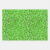 ウィリアム・モリス・オ葉ーク・オレンジマスタード&グリーン ラッピングペーパーシート (正面2)