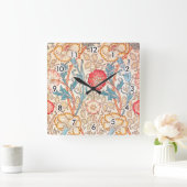 ウィリアム·モリス·カーネーション スクエア壁時計 (ホーム)