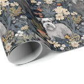 ウィリアム・モリス・ガーデンのミニチュア・シュナウザー ラッピングペーパー (ロールコーナー)