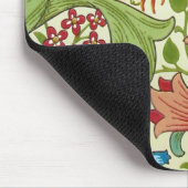 ウィリアム・モリス・ガーデン・リリー壁紙 マウスパッド (コーナー)